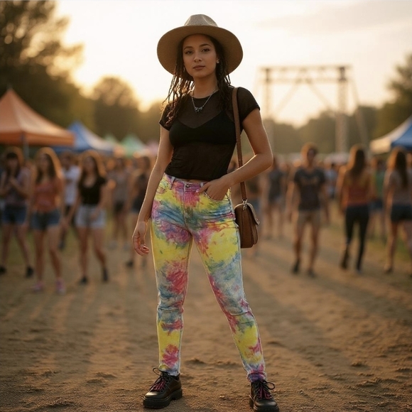 TRIPP NYC Tie-Dye Festival Pants | Skinny | Size 27 & 28 | NWT - Picture 2 of 16